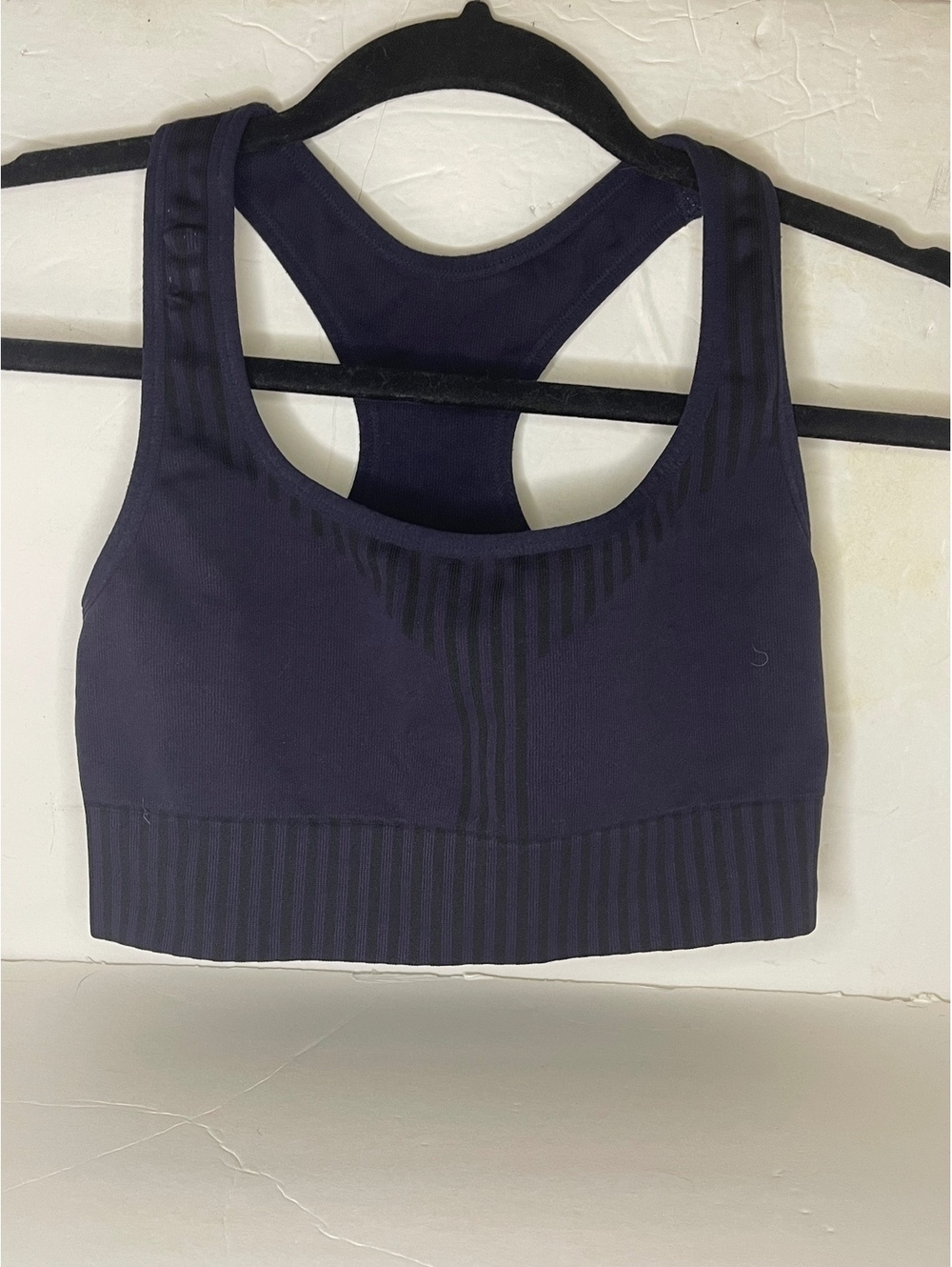 SAGE Collective Sports Bra Womens Small Navy Seamless Racerback Workout